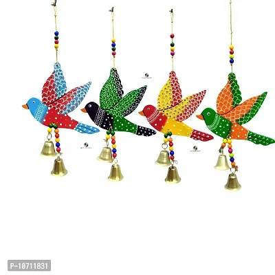 DRAVY HANDICRAFTS Bird Hanging Decor Home Decoration Main Door Garden Wall Hanging Latkan Decoration Show Piece Office Cafe Festival Decorative Wall Decor(Length-11 inch) (A 1) (A 2)-thumb3