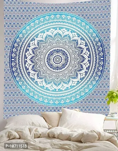 DRAVY HANDICRAFTS Tapestry Wall Hanging Mandala Ombre Tapestry Cotton Wall Hanging Tapestry Wall Hanging Wall D?cor (Multicolour, 84X54 Inches)-thumb2