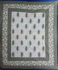 DRAVY HANDICRAFTS 300 TC Cotton Double Bedsheet Ahmadabad Rajasthani Jaipuri Printed Bedsheet Bedspread Bedcover Bedsheet with 2 Pillow Covers (Size-90x84 Inches) (Blue, Double, Queen)-thumb3