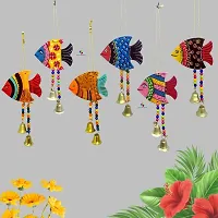 DRAVY HANDICRAFTS Fish Hanging Decor Home Decoration Main Door Garden Wall Hanging Latkan Decoration Show Piece Office Cafe Festival Decorative Wall Decor(Length-12 inch) (A3)-thumb1