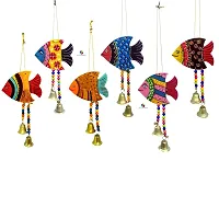 DRAVY HANDICRAFTS Hanging Fish Handmade and Hand-Painted Main Door Latkan Toran for Pooja Garden Wall Hanging Balcony Decoration Items for Room Wall D?cor for Home (Multicolour 11)-thumb2