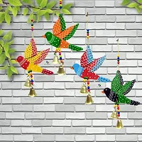 DRAVY HANDICRAFTS Bird Hanging Decor Home Decoration Main Door Garden Wall Hanging Latkan Decoration Show Piece Office Cafe Festival Decorative Wall Decor(Length-11 inch) (A 1) (A 2)-thumb1