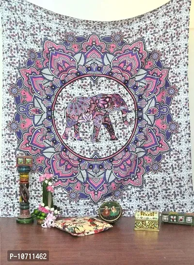 DRAVY HANDICRAFTS Tapestry Wall Hanging Mandala Tapestry Cotton Wall Hanging Tapestry Wall Hanging Wall D?cor (Multi, Twin (Size-84x54 Inches)-thumb3