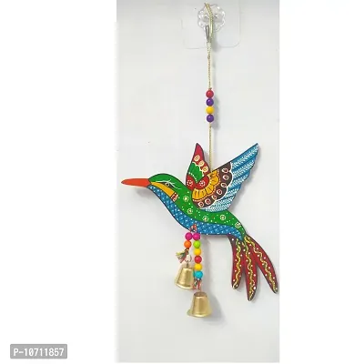 DRAVY HANDICRAFTS Bird Kingfisher Hanging Decor Home Decoration Main Door Garden Wall Hanging Latkan Decoration Show Piece Office Cafe Festival Decorative Wall Decor(Length-11 inch) (A5)-thumb4