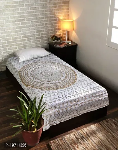 DRAVY HANDICRAFTS Tapestry Ombre White Tapestry Wall Hanging Bedsheet Cotton Bedsheet Wall Tapestry Bed Wall Hanging Tapestry Size-(84x54 Inches)-thumb2