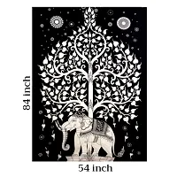 DRAVY HANDICRAFTS Tapestry Wall Hanging Mandala Tapestry Cotton Wall Hanging Tapestry Wall Hanging Wall D?cor (B/W ,Twin (Size-84x54 Inches)-thumb3