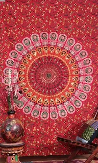 DRAVY HANDICRAFTS Tapestry Mandala Ombre Tapestry Wall Hanging Bedsheet Cotton Bedsheet Wall Tapestry Bed Wall Hanging Tapestry (Multicolour 3, Queen (100x90 Inches))-thumb4