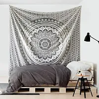 DRAVY HANDICRAFTS Tapestry Mandala Ombre Tapestry Wall Hanging Bedsheet Cotton Bedsheet Wall Tapestry Bed Wall Hanging Tapestry (Multicolour 8, Twin (84x54 Inches))-thumb3