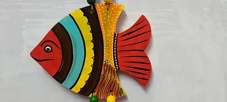 DRAVY HANDICRAFTS Hanging Fish Hand-Painted Main Door Latkan Toran For Garden Decorative Wall Hanging Balcony Decoration Hanging Items For Living Room Wall D?cor Decorative for Home (Set Of 6 Unit) (Multicolour 10)-thumb3