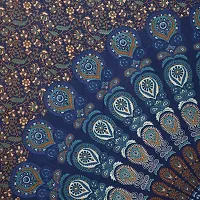 DRAVY HANDICRAFTS Tapestry Mandala Peacock Wing Tapestry Wall Hanging Bedsheet Cotton Bedsheet Wall Tapestry Bed Cover Wall Hanging Tapestry (Blue, Twin (84X54 Inches))-thumb4