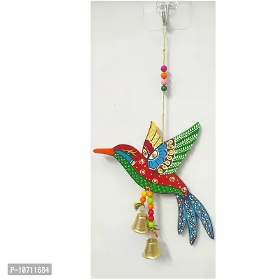 DRAVY HANDICRAFTS Kingfisher Bird Hanging Decor Home Decoration Main Door Garden Wall Hanging Latkan Decoration Show Piece Office Cafe Festival Decorative Wall Decor(Length-11 inch) (A10)-thumb3