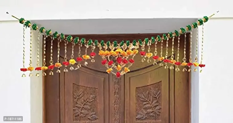 DRAVY HANDICRAFTS Bandarwal for Home Door Bandarwal Toran for Home Door Handmade Door Hanging Toran Bandarwal for Home Mandir Office and Diwali Decoration (Size-40 x 8 Inches)