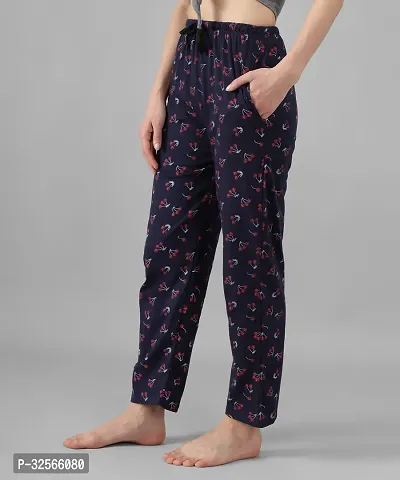 Trendy Multicoloured Cotton Printed Pajama For Women Pack Of 2-thumb3