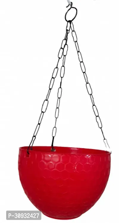 6 inch Hexa Hanging Basket Red colour-thumb0