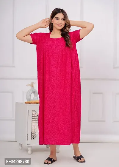 Elegant Cotton Nighty For Women-thumb0