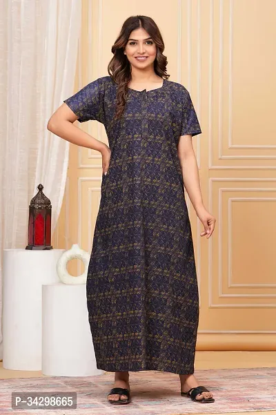 Elegant Cotton Nighty For Women-thumb0