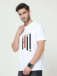 SIVACCHI Latest Stylish Men's (T05-Wht) White Casual T-Shirt(X-Large)-thumb1