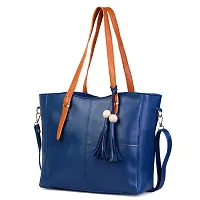 SIVACCHI Women's Latest Leather Shoulder Handbag - Blue-thumb2