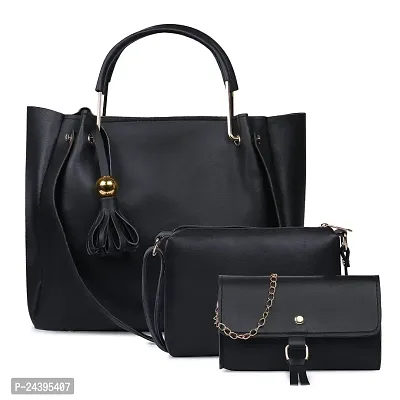 SIVACCHI Synthetic Leather Women's Latest Shoulder Handbag (Black)