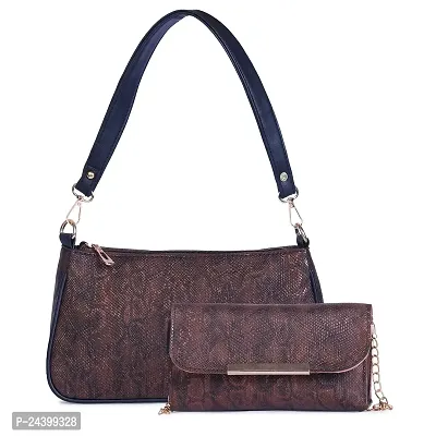 SIVACCHI Printed Women's Latest Shoulder Handbag (Dark Brown)