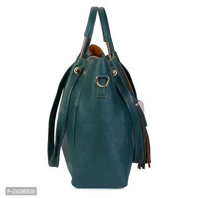 SIVACCHI Leather Women's Latest Shoulder Handbag (Green)-thumb4