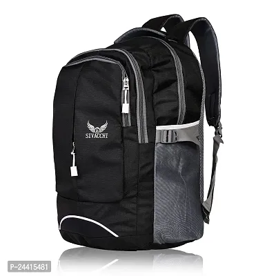 Sivacchi Casual Trending Waterproof Laptop Bag Backpack For Men Women (Black)-thumb3