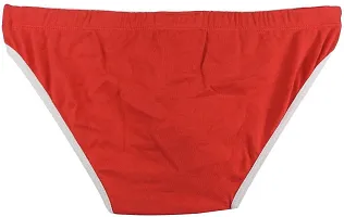 Stylish Red Polyester Solid Thongs For Men-thumb1