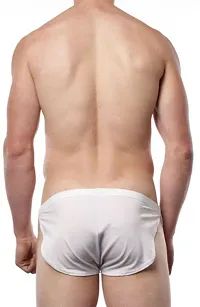 Stylish White Polyester Solid Thongs For Men-thumb1