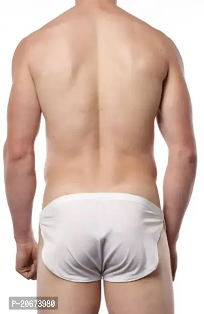 Stylish White Polyester Solid Thongs For Men-thumb2