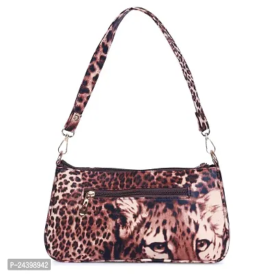SIVACCHI TigerPrinted Women's Latest Shoulder Handbag (Dark Brown)-thumb5
