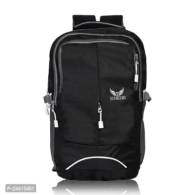 Sivacchi Casual Trending Waterproof Laptop Bag Backpack For Men Women (Black)-thumb0