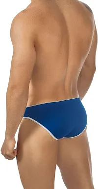 Stylish Blue Polyester Solid Thongs For Men-thumb1
