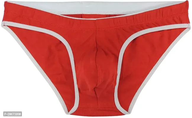 Stylish Red Polyester Solid Thongs For Men-thumb0