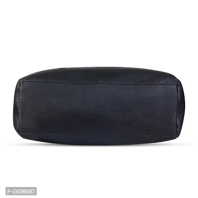 SIVACCHI Women's Latest Leather Shoulder Handbag - Black-thumb5