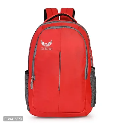SIVACCHI Casual Trending Waterproof Laptop Bag Backpack Logo For Men And Women Red Colour