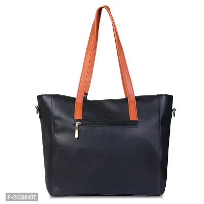 SIVACCHI Women's Latest Leather Shoulder Handbag - Black-thumb4