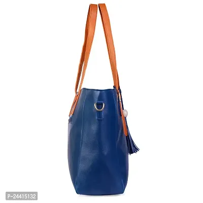 SIVACCHI Women's Latest Leather Shoulder Handbag - Blue-thumb5
