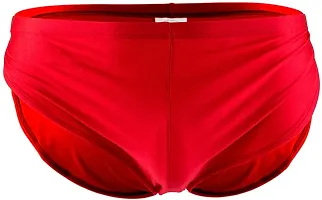 Stylish Red Polyester Solid Thongs For Men-thumb4