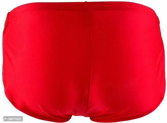 Stylish Red Polyester Solid Thongs For Men-thumb4