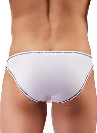 Stylish White Polyester Solid Thongs For Men-thumb1