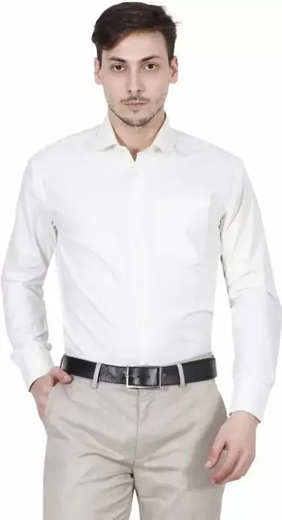 Golden Stripes Men?s Cotton Full Sleeves Plain Solid Regular Fit Casual Shirts