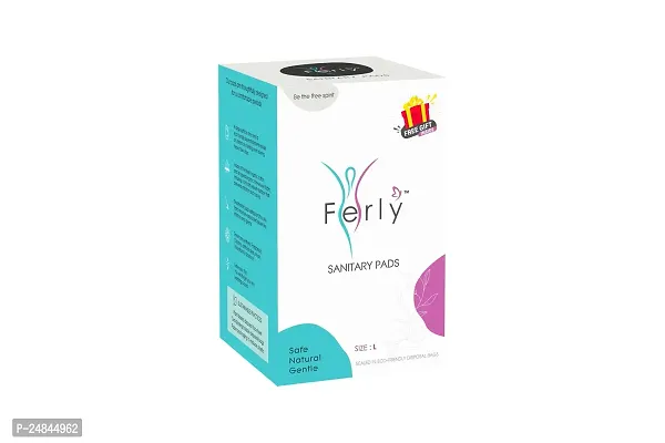 Ferly Ultra-Safe Sanitary Pads For Women | 12 Ultra Thin Pads | Sizes: Light Flow-L | Pack of 1 (12 Count) | Safe on Skin | Toxic-Free  Rash-Free | Unscented | Leakproof | With Secure Shield Covers