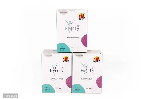 Ferly Ultra-Safe Sanitary Pads For Women | 36 Ultra Thin Pads | 24 Heavy Flow-XXL  12 Light Flow-L | Safe on Skin | Toxic-Free  Rash-Free | Unscented | Leakproof | With Secure Shield Covers