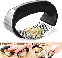 Garlic Press and Peeler Stainless Steel Masher (Pack of 1)-thumb3