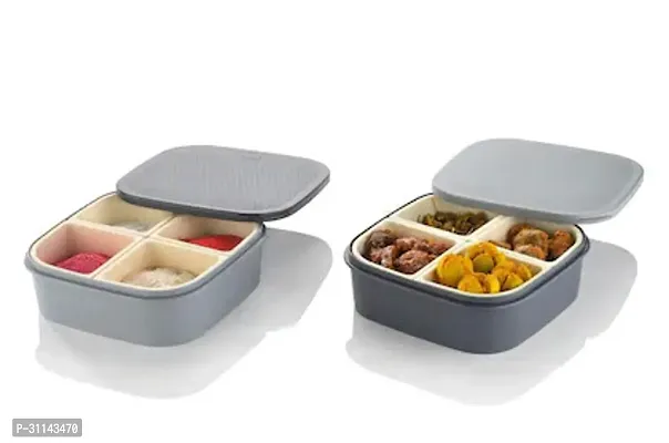 Dry Fruit Storage Box / Airtight Plastic 4 Section Multipurpose Storage Container (Pack of 1)-thumb5