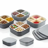 Dry Fruit Storage Box / Airtight Plastic 4 Section Multipurpose Storage Container (Pack of 1)-thumb2