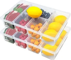 5 Compartment Divided Multipurpose Organizer Box with Lid (Pack of 1)-thumb3