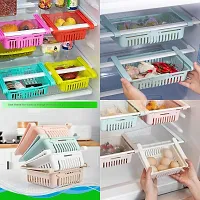 Plastic Expandable Hanging Fridge Tray - Refrigerator Food Storage Organizer (set of 4)-thumb3