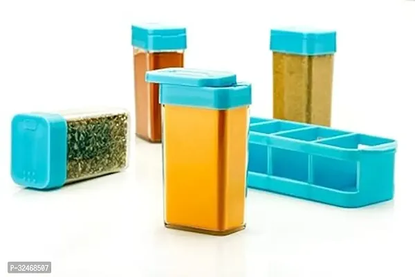 Multipurpose Plastic Jars Set  with Tray, 4 Piece-thumb0