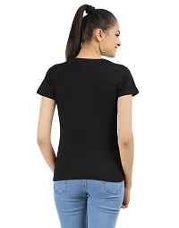 Ap'pulse Solid Regular Fit Tshirt (AP-WOMENS-R-NECKT-08_Black Medium)-thumb3